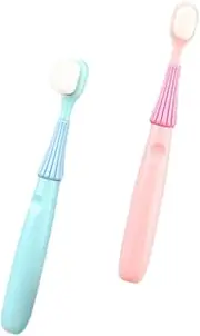 Healvian Practical Tooth Brush for Toddlers 2pcs Kids Toothbrush with Attractive Appearance for Home Use