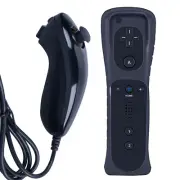New For Nintendo Wii Remote Control Wii Remote Motion Plus Set Combo. Black