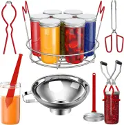 Canning Supplies Starter Kit, 7 Piece Canning Tools Set w/ Stainless Steel Rack