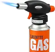 Butane Blow Torch Head with Adjustable Flame and 360° Reverse Use – Gas Burner for Cooking BBQ Baking Searing Camping Welding – Easy Ignition – Fuel Canister Not Included