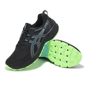 Asics 越野跑鞋 GEL-Venture 9 男鞋 黑 綠 緩衝 亞瑟膠 防滑 抓地 運動鞋 亞瑟士 1011B486008