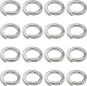 eMagTech 60PCS M8 Spring Washers Stainless Steel Split Ring Helix Lock Washer Single Coil Square Section Shim Gasket Ring for General Purpose Engineering