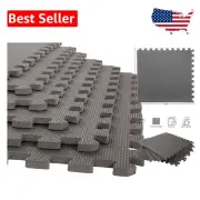 Interlocking Foam Flooring Tiles 12-Pack - Perfect for Home Gym or Kids Room