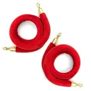2 pcs Velvet Rope,Crowd Control Rope Safety Barrier,Thick Stanchions Queue Ba...