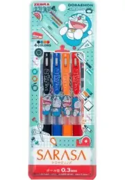 Doraemon Zebra SARASA Clip 0.5mm Gel Pen 4pcs set