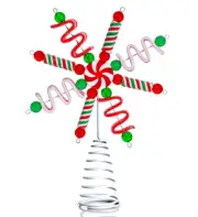 Ornativity Candy Snowflake Tree Topper - Peppermint Candy Cane Sour Belt Jell...