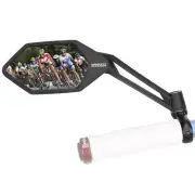 Venzo Bicycle Bike Handlebar Mirror Silver Lens 50% Anti-glare Glass