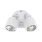 Domust Lighting Muro Eco 20W LED Dual Head Polycarbonate Coastal Spotlight With Sensor