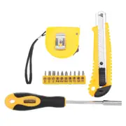 1Set 13Pcs DIY Household Hand Tool Kit Maintenance Repair Kits Tape Measure Screwdriver Cutter Tool