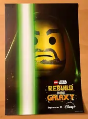 SDCC 2024 LEGO STAR WARS Rebuild the Galaxy promo POSTER Jedi Bob Disney+ 13x19