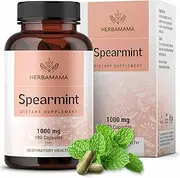 Spearmint 100 Capsules 500 mg | Filled with Organic Spearmint Leaf | Digestive Function I Non-GMO