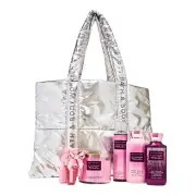 BATH AND & BODY WORKS A THOUSAND WISHES silver reusable bag women's gift set NWT