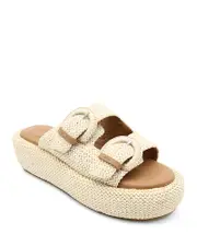 Gentle Souls by Kenneth Cole Women's Theresa Double Buckle Platform Sandals