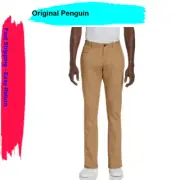 Original Penguin Men's, Stretch Slim Fit 5 Pocket Pant, Bronze, 28X32