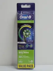 Oral-B Cross Action Toothbrush Replacement head + Clean Maximiser 4pk Free Ship