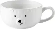 Unique Soup Mug Container Coffee Tea Soup Bowls,Small Ceramic Breakfast Mug,Small Cartoon Cereal Bowl with Handle,Dessert,Breakfast Bowl-pig-230ml (Color : Bear, Size : 230ml)