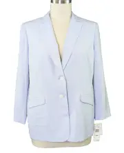 Jones New York Suit Spring Blazer Jacket 18W Light Blue Pin Cord No Pants