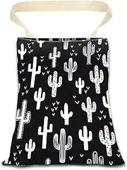 ANKVRP Car Garbage Can, Car Trash Bag, Car Garbage Bag, Hanging Car Trash Can for Car Accessories, Vehicle, Travelling, Camping, Cute Car Back Seat Organizer, Abstract Fun Cactus