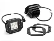 SuperATV 3'' UTV Recessed LED Cube Lights Flood Pattern with Rocker Switch -Pair