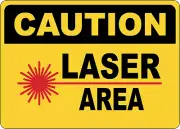 OSHA CAUTION: LASER AREA| Laminated Vinyl Decal Sticker Label
