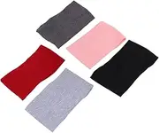 [AUTSUPPL] Unique Design Headband Set 5pcs Solid Headwrap Hair Accessories Elastic for Boys and Girls Dark Light Hair Band Headwrap