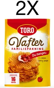 Toro Vafler Norwegian Waffle Baking Mix Family Packs 2X591g