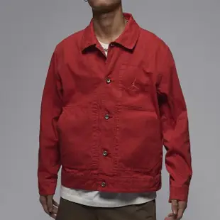 【NIKE 耐吉】Jordan Essentials Chicago 男款 紅色 水洗 做舊 襯衫 工裝 外套 FN4528-604