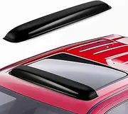 Extra Durable Wind Deflector for Sunroof Moonroof 37.8", Car Roof Top Window Visor Deflector Shade Guard with Adhesive Tape,Universal Smoke Black Sun/Rain Guard for Sun/Moon Roof - SR11000
