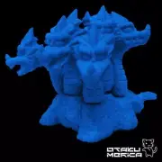 Bandai 1994 Yamato Takeru Orochi the Eight-Headed Dragon (Blue) - Kaiju Keshi