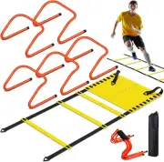 Speed and Agility Training Equipment,6M Agility Ladder Set with 5 Adjustable Agi