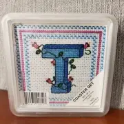 Ace Plastics Coaster Set Frames Cross Stitch Project Drink Holders 4" x 4" Vtg