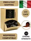 Strong Ristretto Coffee Capsules Pods 100 Pack, Nespresso-Compatible, Australian