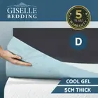 5CM COOL GEL Memory Foam Mattress Topper 60kg/m³ BAMBOO Cover 1000 points Double