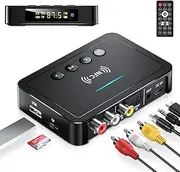 Bluetooth Transmitter, Beedove 3 in 1 Bluetooth 5.0 Transmitter Receiver Adapter, Wireless Audio Adapter with RCA/AUX Cable for Home Stereo/Speaker/PC/Headphones