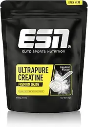 ESN Ultrapure Creatine Monohydrate - Able to increase physical performance during short, high-intensity phases - 500g