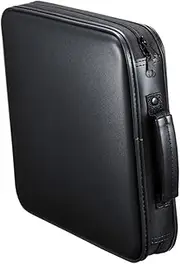 HEALEEP Large Capacity DVD Holder Bag Portable CD Storage Pouch with Zipper Closure Holds Discs Material for Travel Home and Car Use