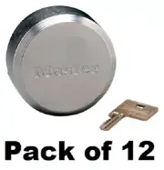 12 Master Lock 2-7/8" 6271KAW700A-80030 Keyed Alike Hockey Puck Shackleless Lock