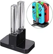 OSTENT 4 in 1 LED Charging Stand Dock Power Station for Nintendo Switch Joy-Con Controller