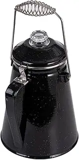 Oshhni Percolator Coffee Pot Enamel Portable Multifunctional Stylish Teapot Camping Coffee Pot for Trips RV Cabin Gatherings Kitchen