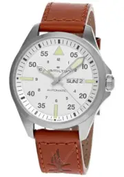 HAMILTON Khaki Aviation Pilot Day Date AUTO Silver Dial Men's Watch H64635550