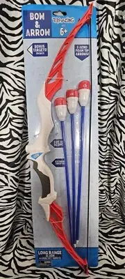 Toymazing Kids Bow & Arrow (Long Range Action W/ 3 Foam Tipped Arrows)