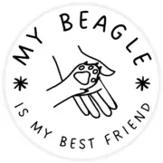 My Beagle is My Best Friend - Circle Sticker Decal 3 Inch - Dog Pet