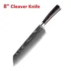 Laser Damascus Kitchen Knife Cleaver Meat Fruit Bread Knife Barbecue Boning Knif