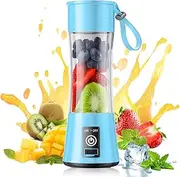 Portable Blender for Smoothies and Shakes - Mini Blender with 6 Stainless Steel Blades for Powerful Blending, Personal Blender 380Ml BPA Juice Cup for Home/Travel/Gym