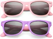 Kids Polarized Sunglasses TPEE Rubber Flexible Frame for Boys Girls Age 3-10