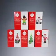 MERRY MOMENTS 4ft INFLATABLE LED GINGERBREAD+SNOWMAN-GNOME-TREE-SANTA XMAS SET