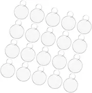 OFFSCH 200pcs Key Tag Keychain Tag Mental Metal Label for Car Metal Labels Car Key Ring White Aluminum