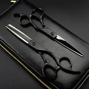 Professional Hair Cutting Shears, Professional Japan 440c Steel 6 '' Black Cut Cutting Barber Tools Haircut thinning Shears Hairdressing Scissors