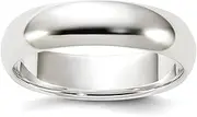 [JewelryWeb] 925 Sterling Silver Solid Polished Engravable 5mm Half Round Band Ring Jewelry Gifts for Women - Ring Size Options Range: H to Z