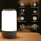 HUGOAI Smart Table Lamp, Dimmable RGBW Bedside Lamp for Bedrooms Office & Living